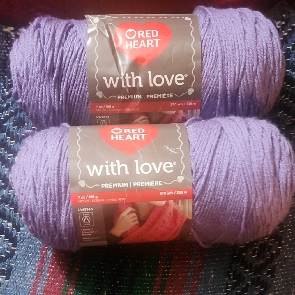 Red Heart Purple Yarn Bundle